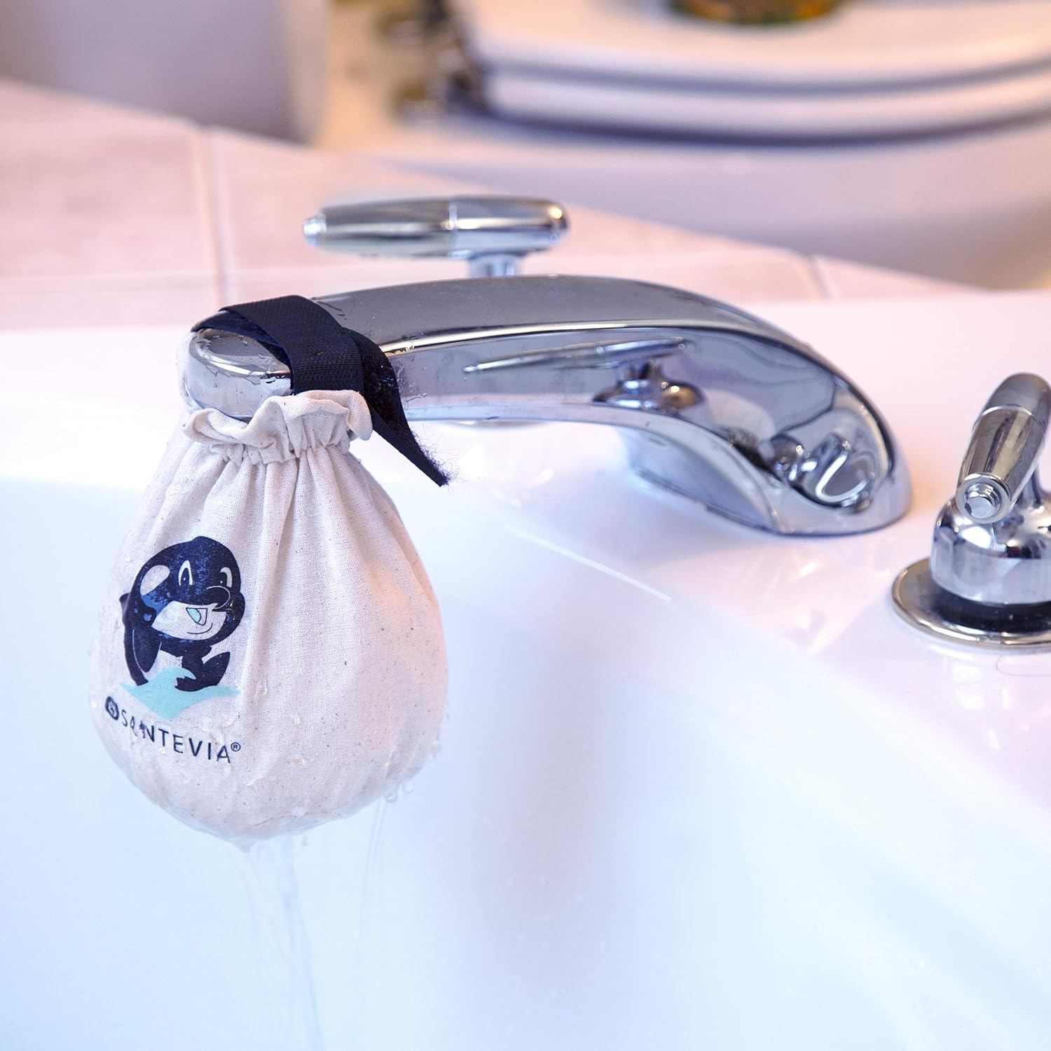 Santevia Organic Cotton Faucet Filter - Bathtub Water Purifier - For Sensitive Skin: Appliances