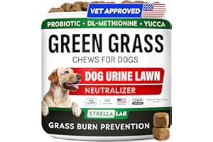 STRELLALAB Dog Pee Grass Chews - Urine Neutralizer for Green Grass Burn Spots - Grass Treatment for Pet Urine - Green Lawn Ch