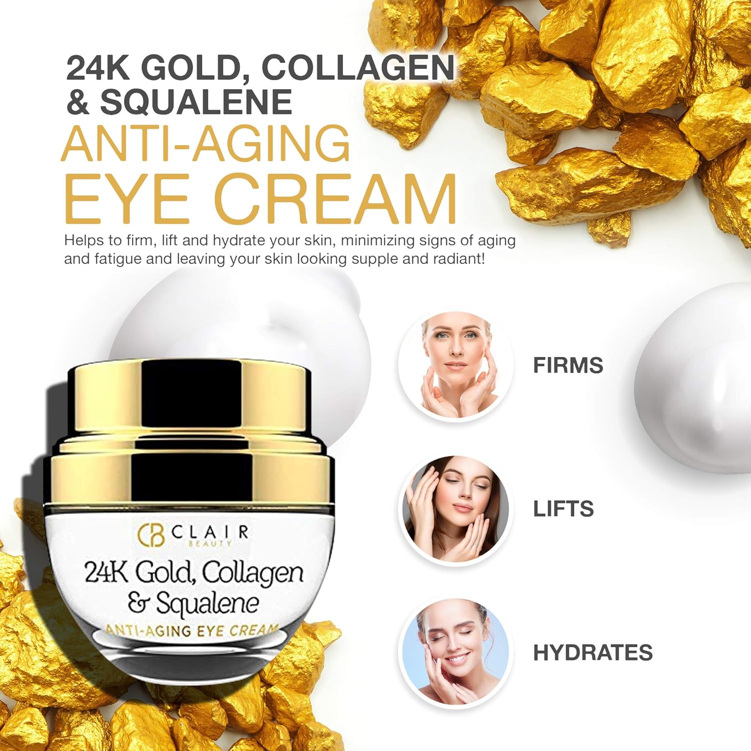 24k gold collagen & squalane eye serum