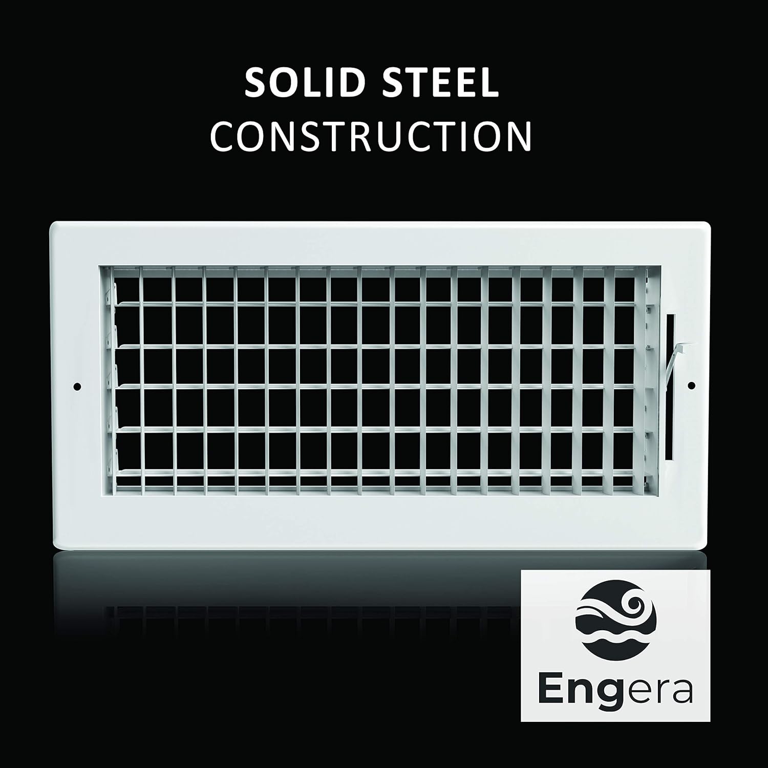 Engera Adjustable Double Deflection HVAC Air Register-Supply Air Diffuser Air Vent Register-Heating/AC Vent Cover-Wall Register 14x6"Duct [16x8"Face] - - 
