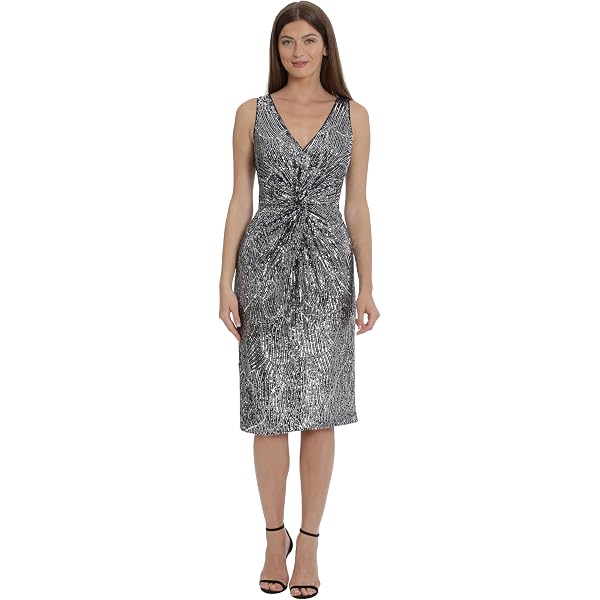 knee length dresses for ladies Jardin Midi Dress Leilani Red