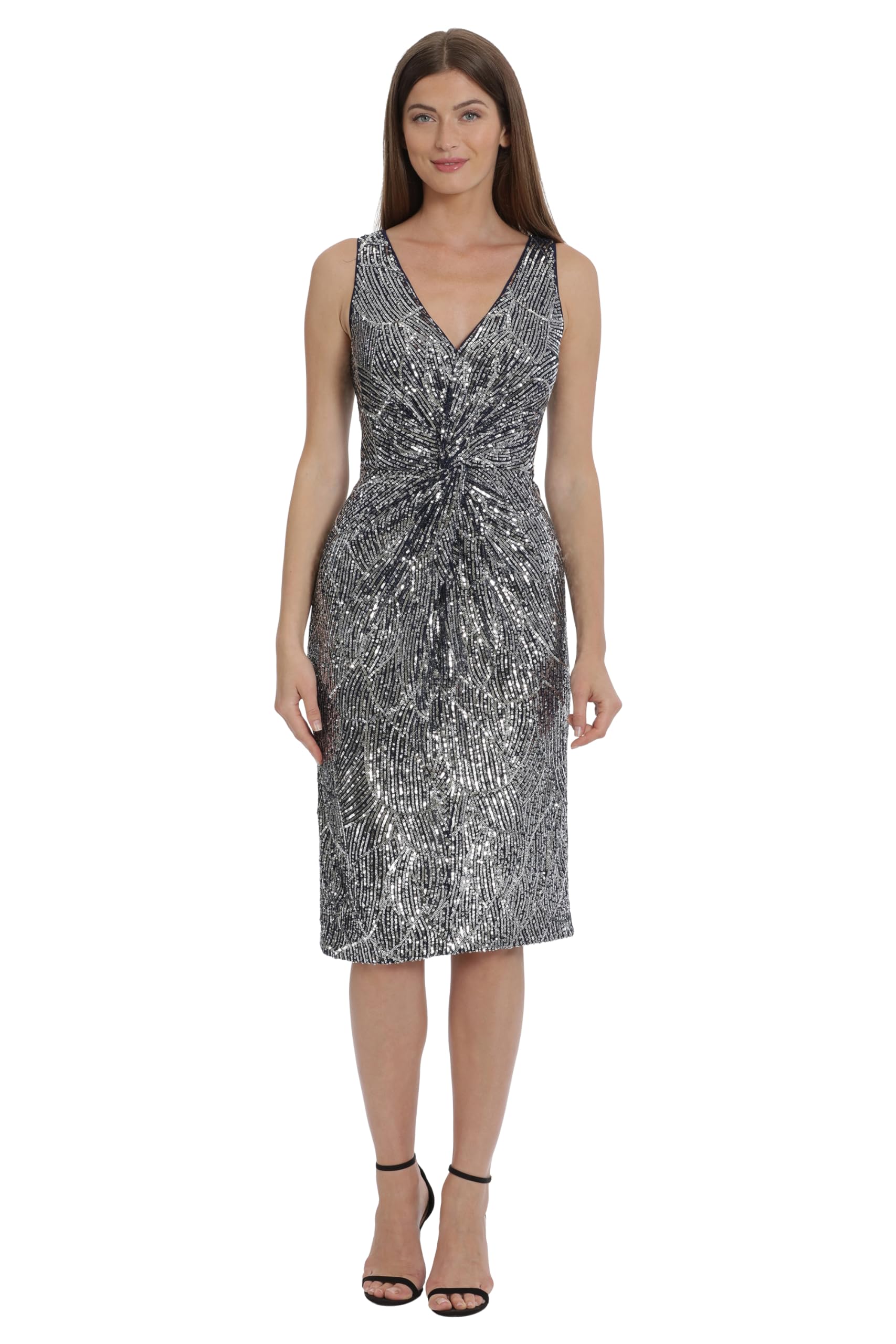 Maggy London Women’s Dresses Holiday Sequin Dress Event Occasion Cocktail Party Guest of