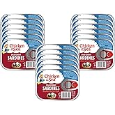 Chicken of the Sea Sardines, 3.75 oz. Cans (Pack of 18), Mediterranean Style, Wild Caught Sardines, Packaging May Vary