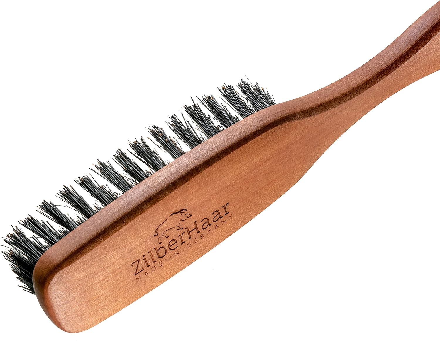 ZilberHaar, Long Hair & Beard Brush, Made From First Cut Boar Bristles and Pearwood, Perfect Beard Care for Men - Image 3