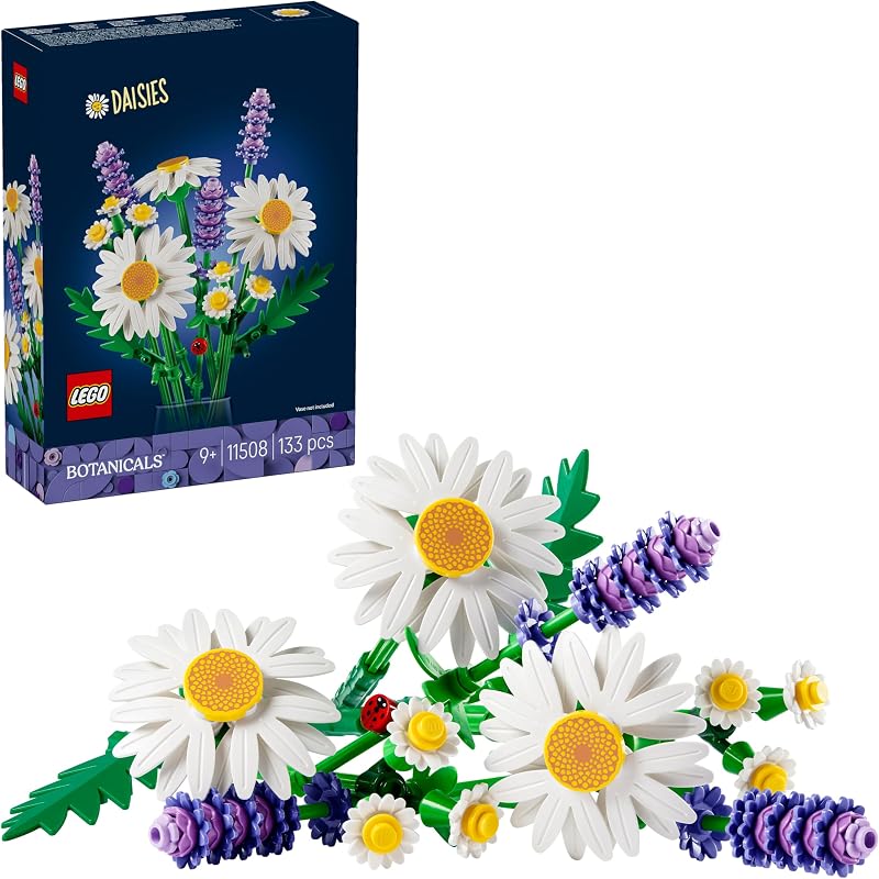 Botanicals Daisies - Bouquet de flores com margaridas e lavanda artificial - Decoração de quarto infantil - Presente para raparigas de 9+ anos e mulheres - 11508 — foto 1 de 8