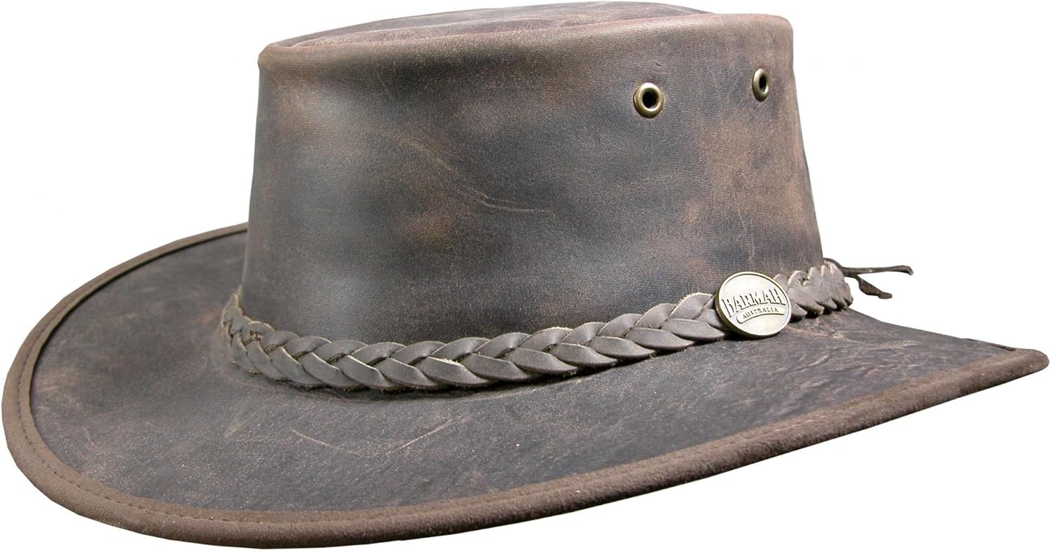 leather broncos hat