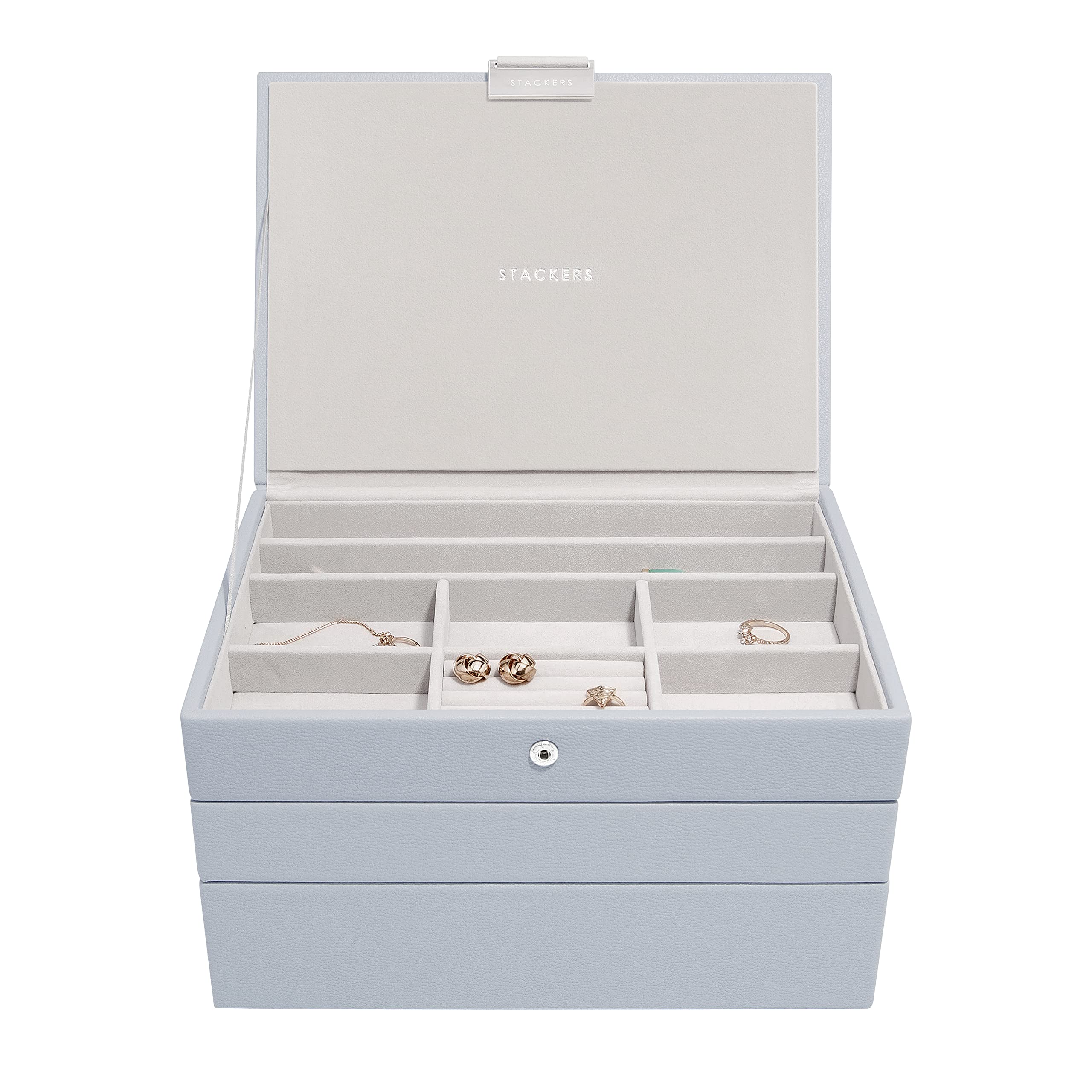 Stackers Lavender Classic Medium Jewellery Box - Set of 3