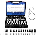 44 Male/Female Thread Gauge,Nut and Bolt Thread Checker 23 Inch & 21 Metric,Nut and Bolt Size Gauge,Individually Assembled (44pcs White&Black)