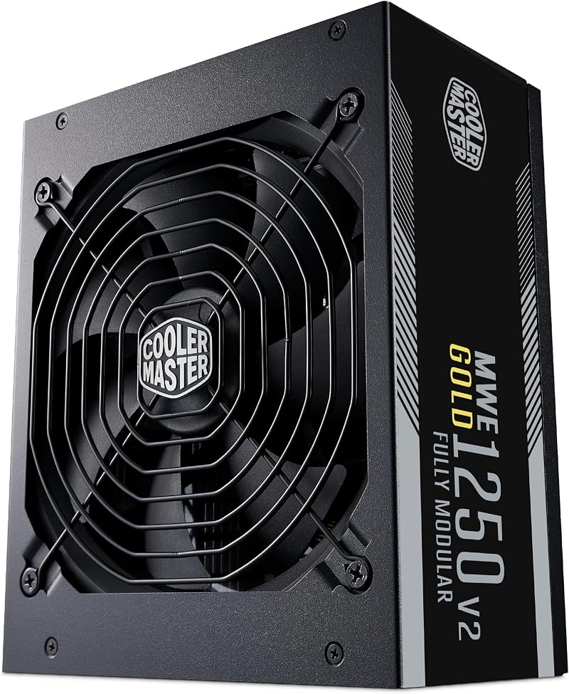 Cooler Master MWE Gold 1250 V2 ATX 3.1 Fully Modular PSU UK Plug
