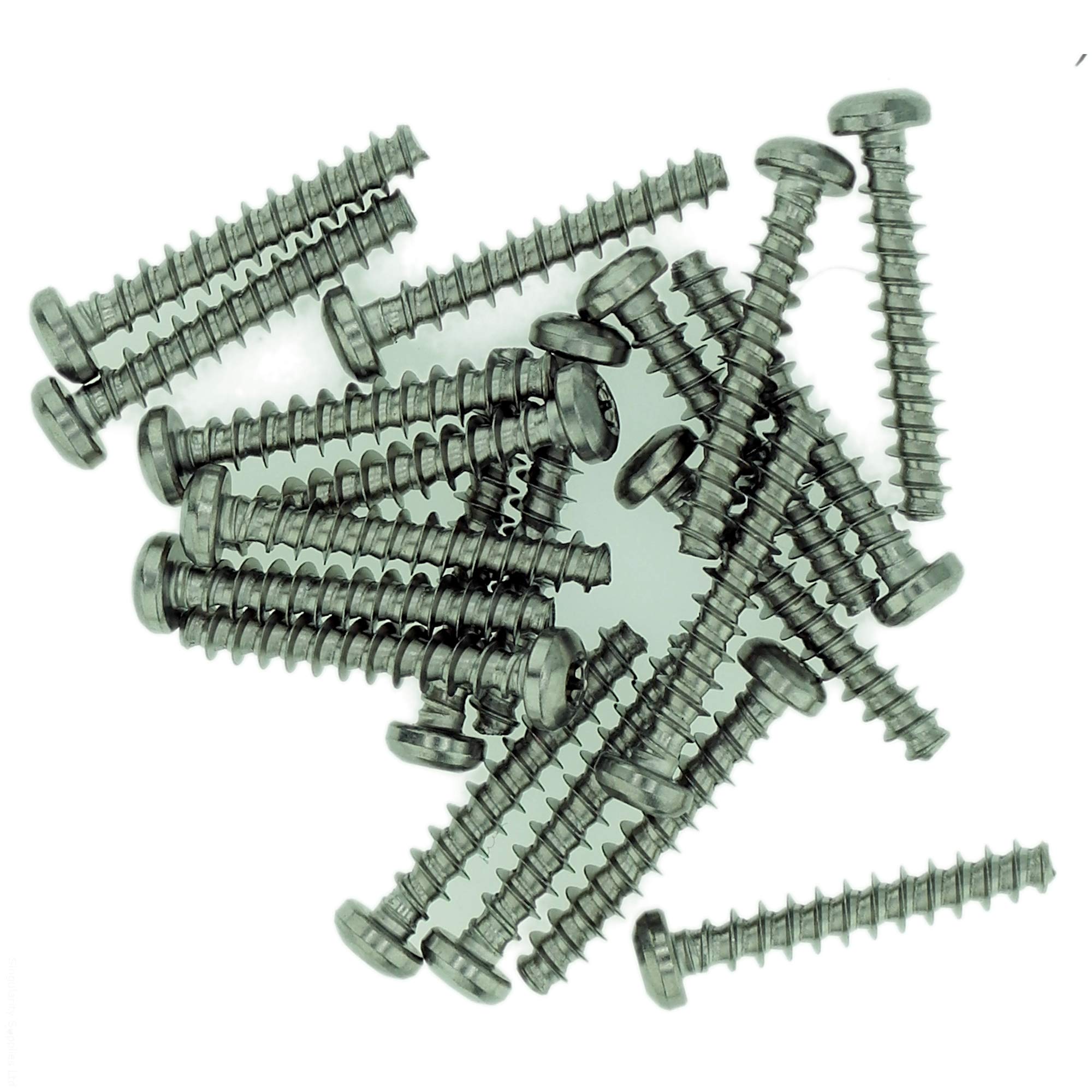 D3 (3mm x 18mm) TX Pan Screws for Plastic - Stainless Steel (A2) (Pack of 20)