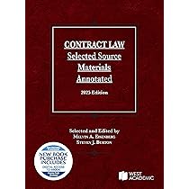 Amazon.com: Contract Law, Selected Source Materials Annotated