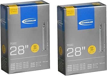 Amazon 2本セット Schwalbe シュワルベ 700 18 25 C用軽量チューブ 仏式 80mm ロングバルブ sv Xxl 並行輸入品 シュワルベ Schwalbe タイヤチューブ