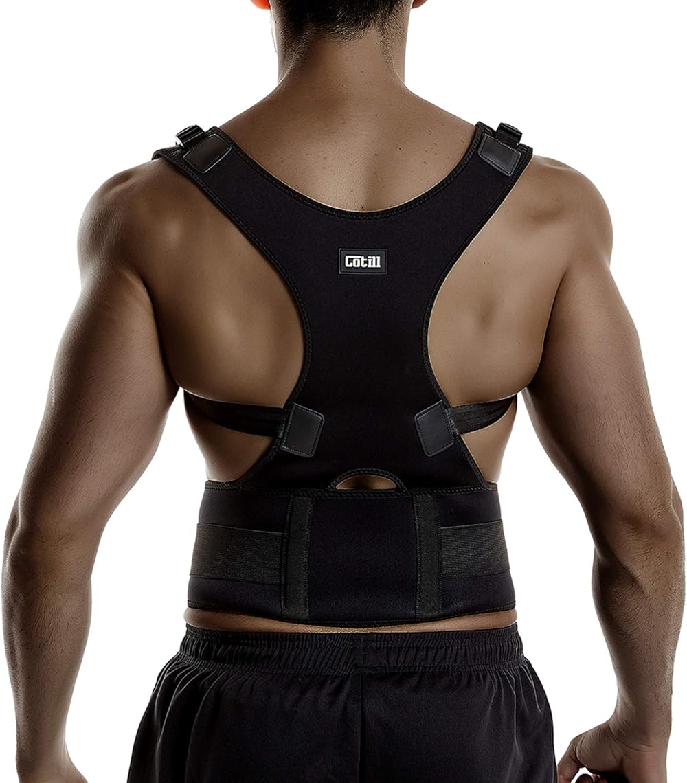 Cotill Posture Corrector Back Brace with Lumbar Support M Size Neoprene