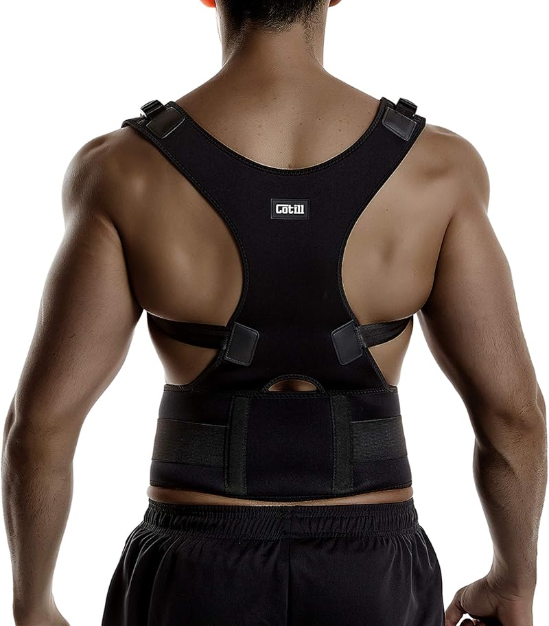 Cotill Posture Corrector Back Brace with Lumbar Support M Size Neoprene