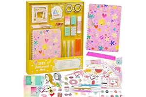 YGSEPCC DIY Journal Kit for Girls, 93pcs DIY Journal Set for Girls Ages 8-12, Scrapbook & Diary Supplies Set, Stationary Kit, Crafts Toys for 8 9 10 11 12 13 14 Year Old Girl