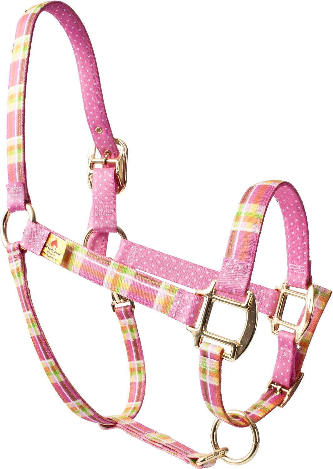 Madras Pink Red Haute Horse MDP1206D High Fashion Horse Horse Halter