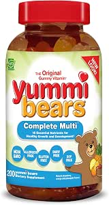 Hero nutritionals yummi bears multi-vitamin&min 200bears (613098680032)