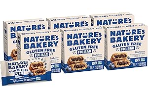 NATURE'S BAKERY Nature’s Bakery Gluten Free Fig Bars, Blueberry, Real Fruit, Vegan, Non-GMO, Snack bar, 6 boxes with 6 twin packs (36 twin packs)