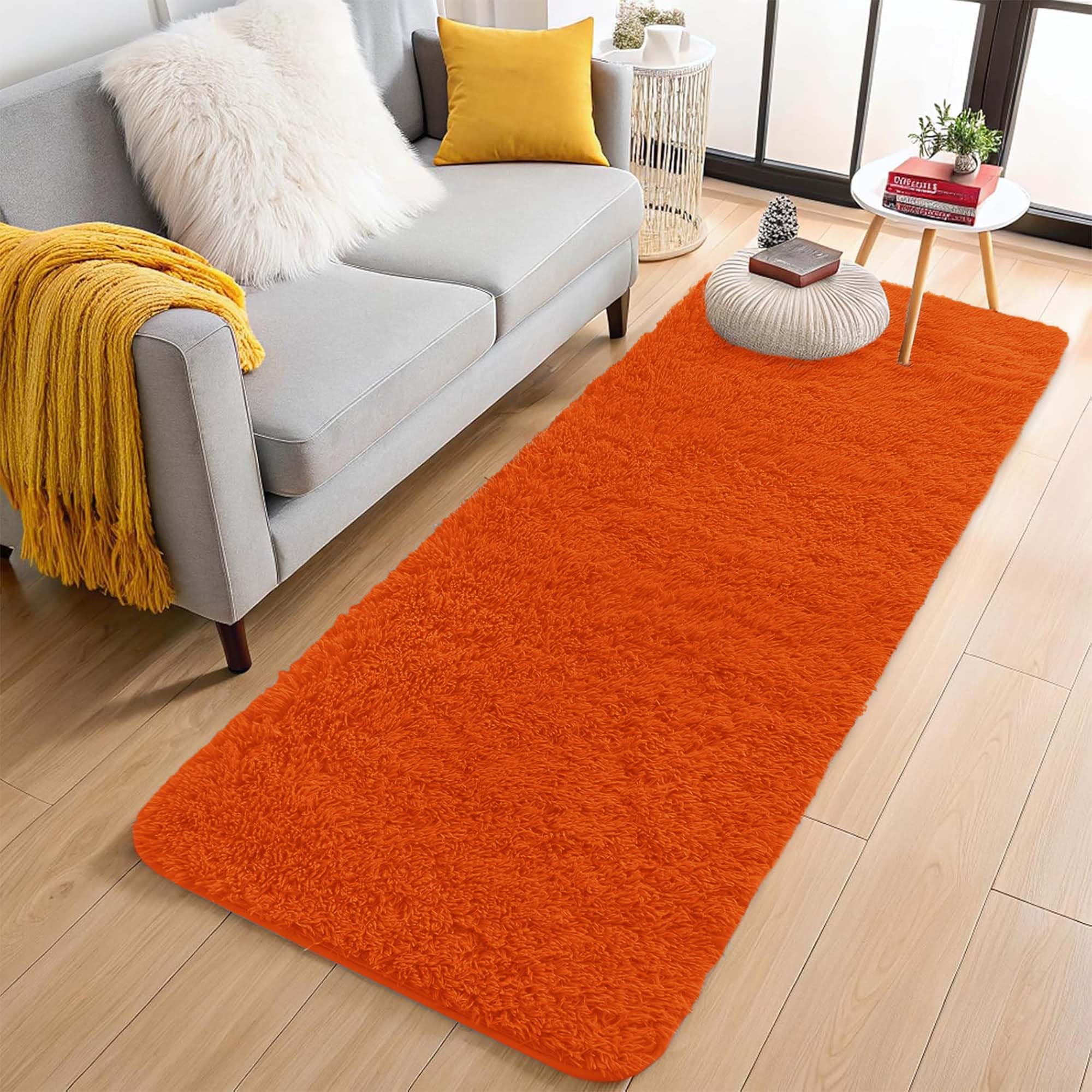 Aspire Homeware Rugs Living Room - Rust Area Rugs for Bedroom 60x220cm Anti Slip - Modern Super Soft Thick Pile Fluffy Shaggy Rug Non Shedding โ image 1