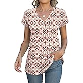 Micoson Women's Cap Short Sleeve V Neck T Shirts Fashion Textured Tops Trendy Lightweight Soft 2025 Summer Casual Tee Shirt