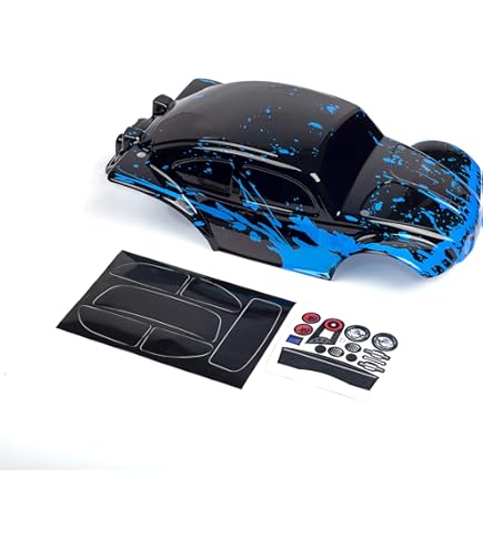 Custom Body Muddy Hot Pink Sobre Negro Compatible Para Coche O Camión RC Escala 1/10 (camión No