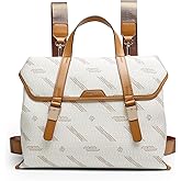 GELANNI Large PU Leather Backpack Purse for Women Fashion Vintage Satchel Bacpack Cute Convertible Shoulder Bags for Travel Work Camping Student 2025 Trendy Crossbody Bags 282B Beige