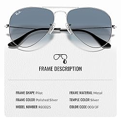 Ray-Ban RB3025 Classic Gradient Aviator Shape