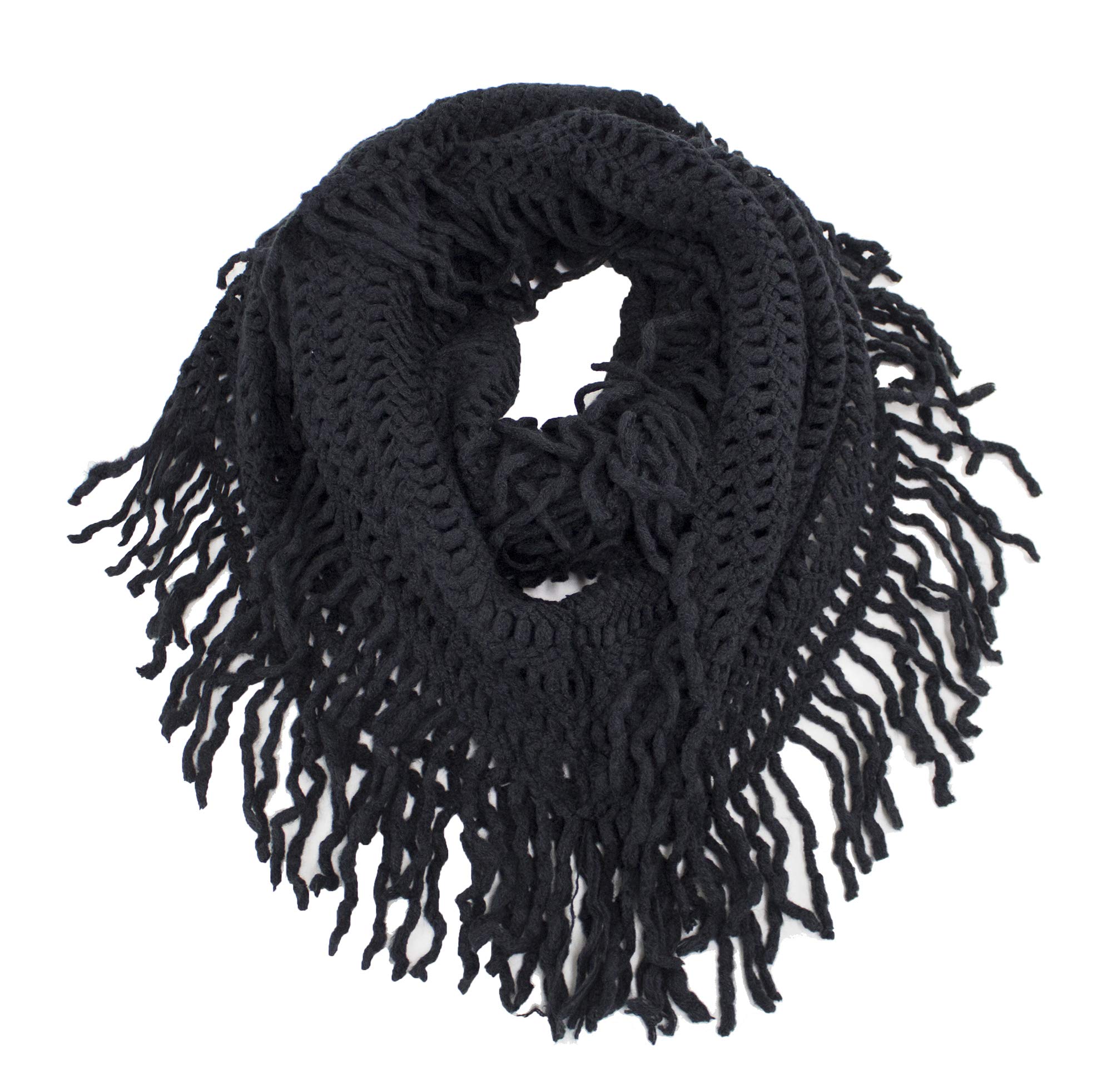 StylesILove Women Cozy Knit Tassel Infinity Loop Scarf 5 Colors Buy