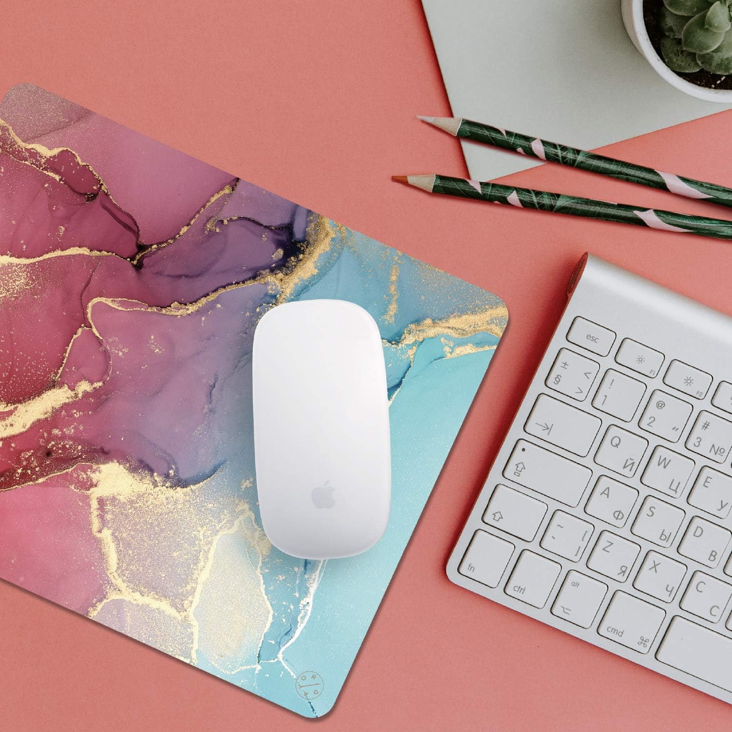 Oriday Gaming Mouse Pad Inspirational Quote Mouse Pad Motivational Quotes for Work (Purple and Blue) - Image 3