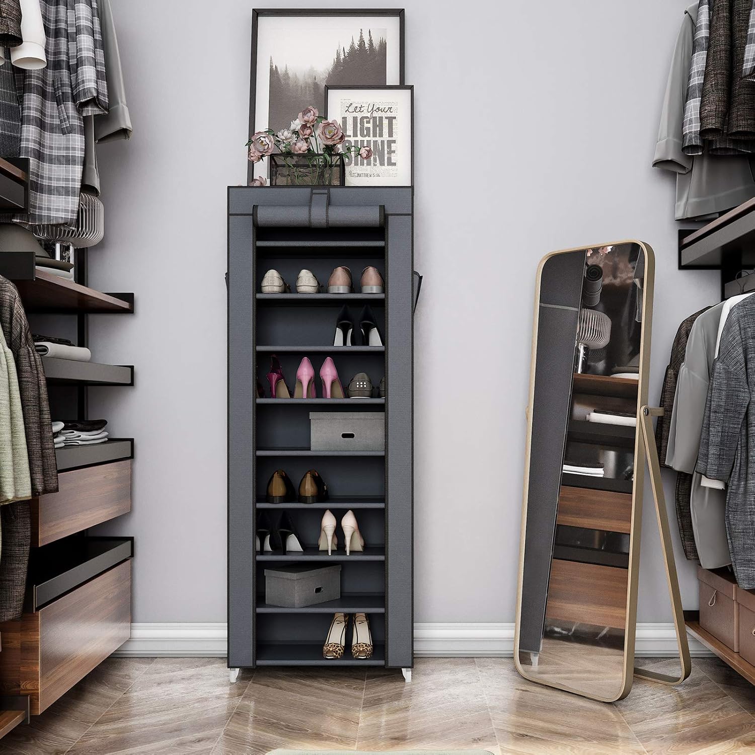 SONGMICS Organizador de Tela de Zapatos Zapateros y hormas para zapatos