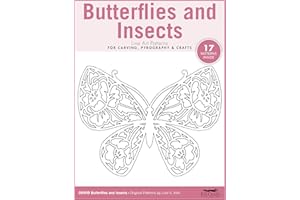 Butterflies and Insects Line Art Patterns for Carving, Pyrography & Crafts (Fox Chapel Publishing) 17 Original Designs by Lora Irish - Moths, Dragonflies, Bees, and More