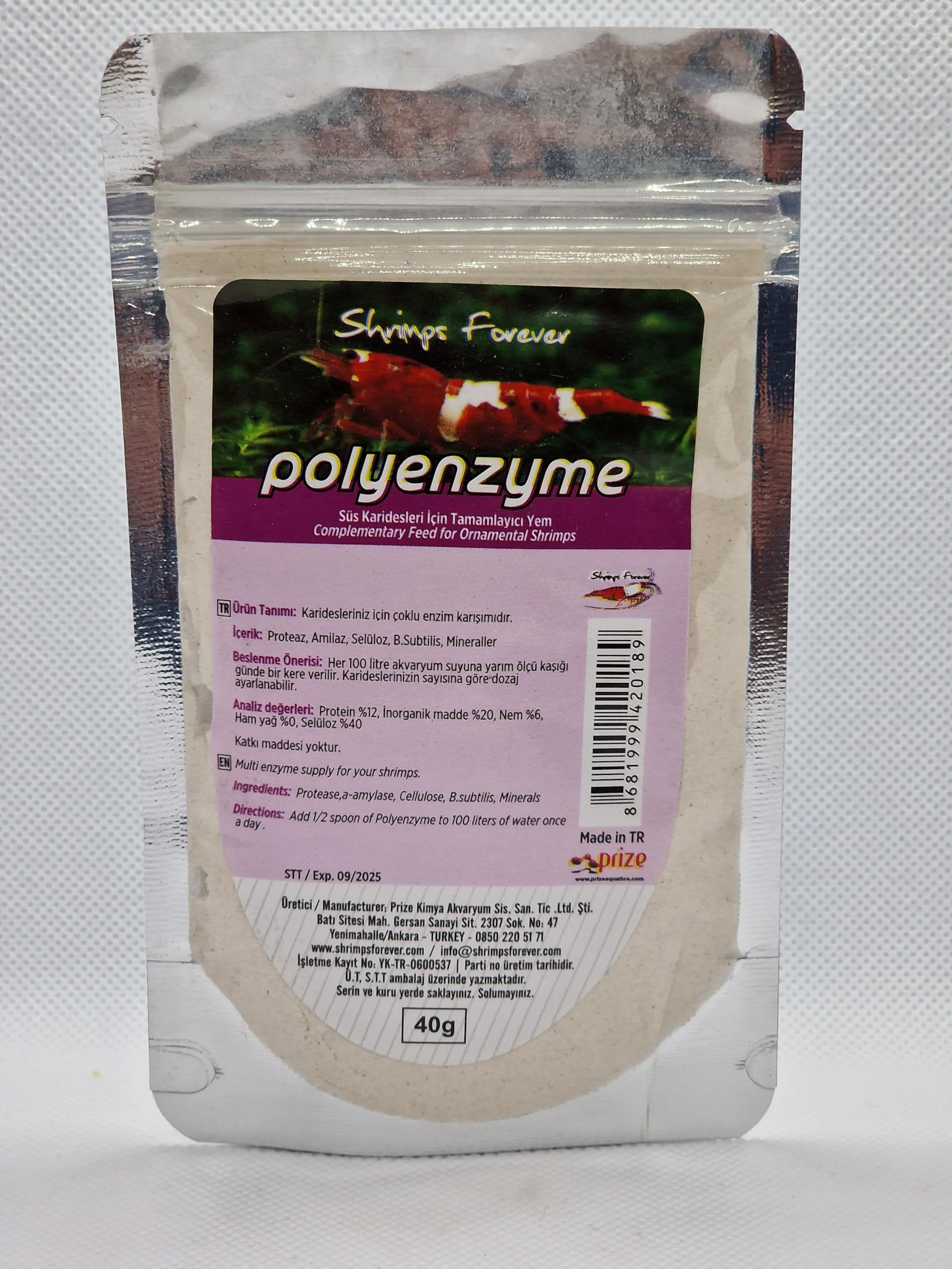 Shrimp Forever Polyenzyme | 40g - Everything for optimal growth from an early age