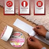 XFasten Double Sided Carpet Tape for Rugs - Residue Free 2" x 30 Yds - Wood Safe view 4