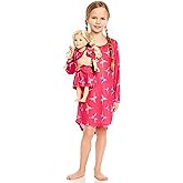 Leveret Matching Doll & Girls Nightgown Kids & Toddler Pajamas Unicorn Sleepwear (4-14 Years) *Fits American Girl Doll