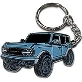 FOUR WHEEL BEAST Bronco Keychain Accessories 4 door key chain Fob Cover Cool Mods compatible with Ford Bronco 2022 2023 2024