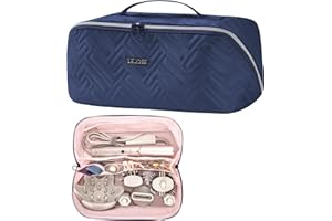 Leudes Hair Tools Travel Bag for Shark Flexstyle Portable Shark Hair Air Wrap Dryer Case (Navy Blue)