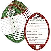 Sereliy 25 Pack Football Party Cards Double-Sided, 2 Games in 1 Football Game Cards for Super Football Bowl Game Day Sports Themed Parties