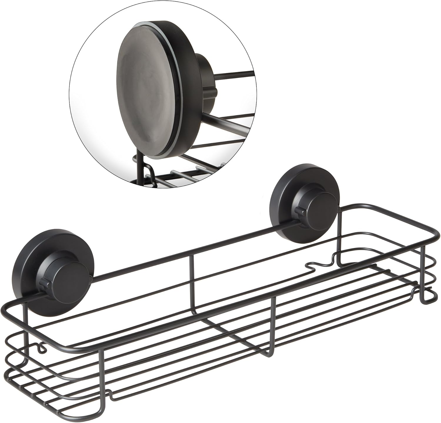 GeckoLoc Shampoo Conditioner Holder Shower Caddy Wide Storage Basket