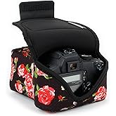 USA Gear DSLR Camera Case/SLR Camera Sleeve with Zippered Accessory Storage, Flexible Neoprene & Holster Belt Loop - Compatible with Canon, Nikon, Sony, Olympus, Pentax and Many More