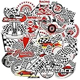 32 Pcs Racing Checkered Flag Iron On/Sew On Patches, F1 Embroidered Applique Patches, Clothes Backpacks Hats Pants Jackets Jeans Decoration, Car Motorcycle Sticker, DIY Accessories