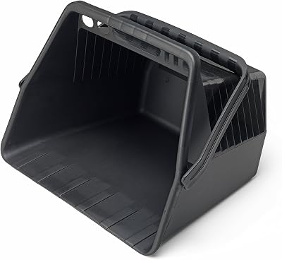 Addis Garden Leaf Lawn Cuttings Scoop Tool Bucket 41x30x33cm Black