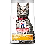 Hill's Science Diet Dry Cat Food, Adult, Urinary & Hairball Control, Chicken Recipe, 15.5 lb. Bag