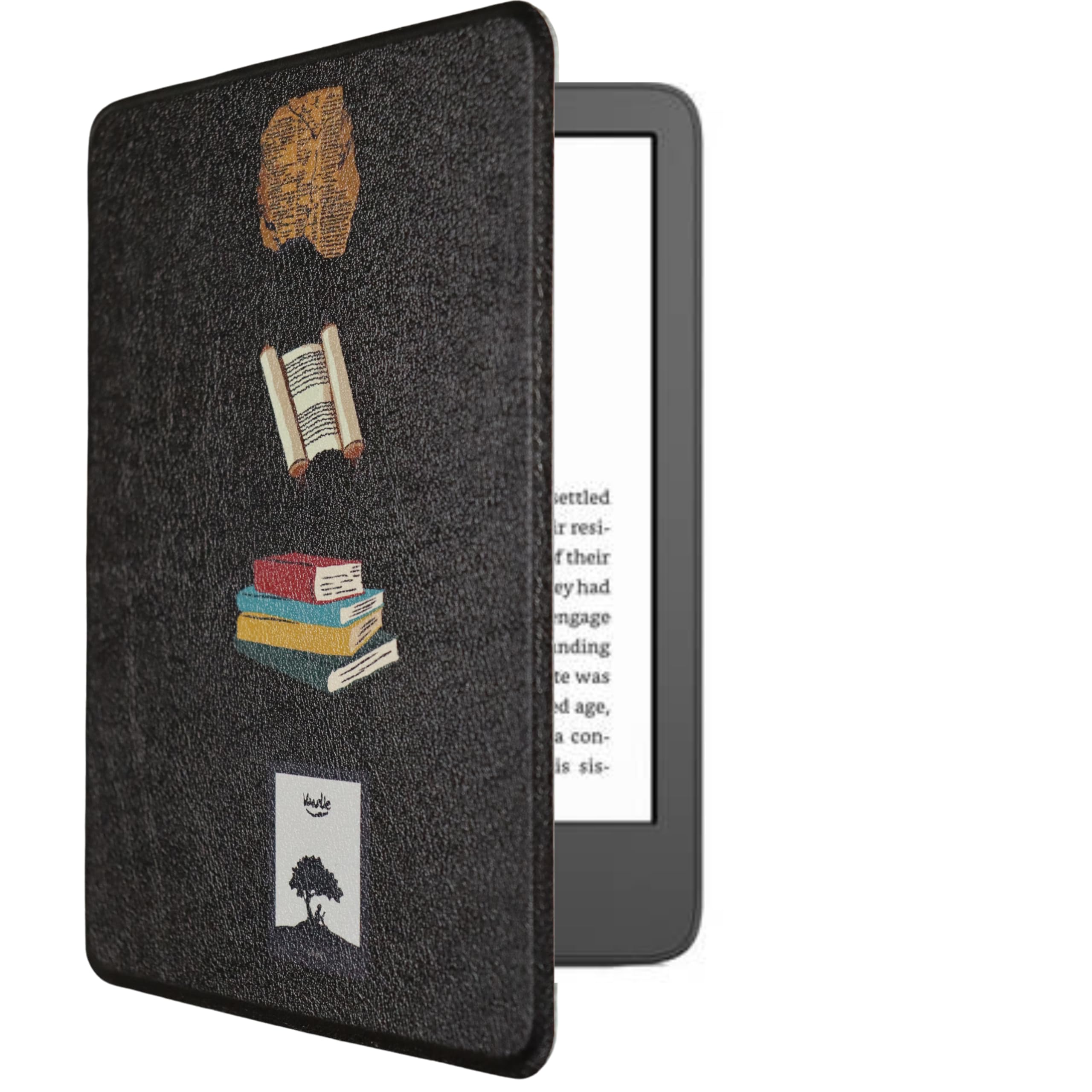 Evolution Of Literature Kindle Case | Compatible with 11th generation (2022 release only, 6 inch), slim and lightweight cover, Black
