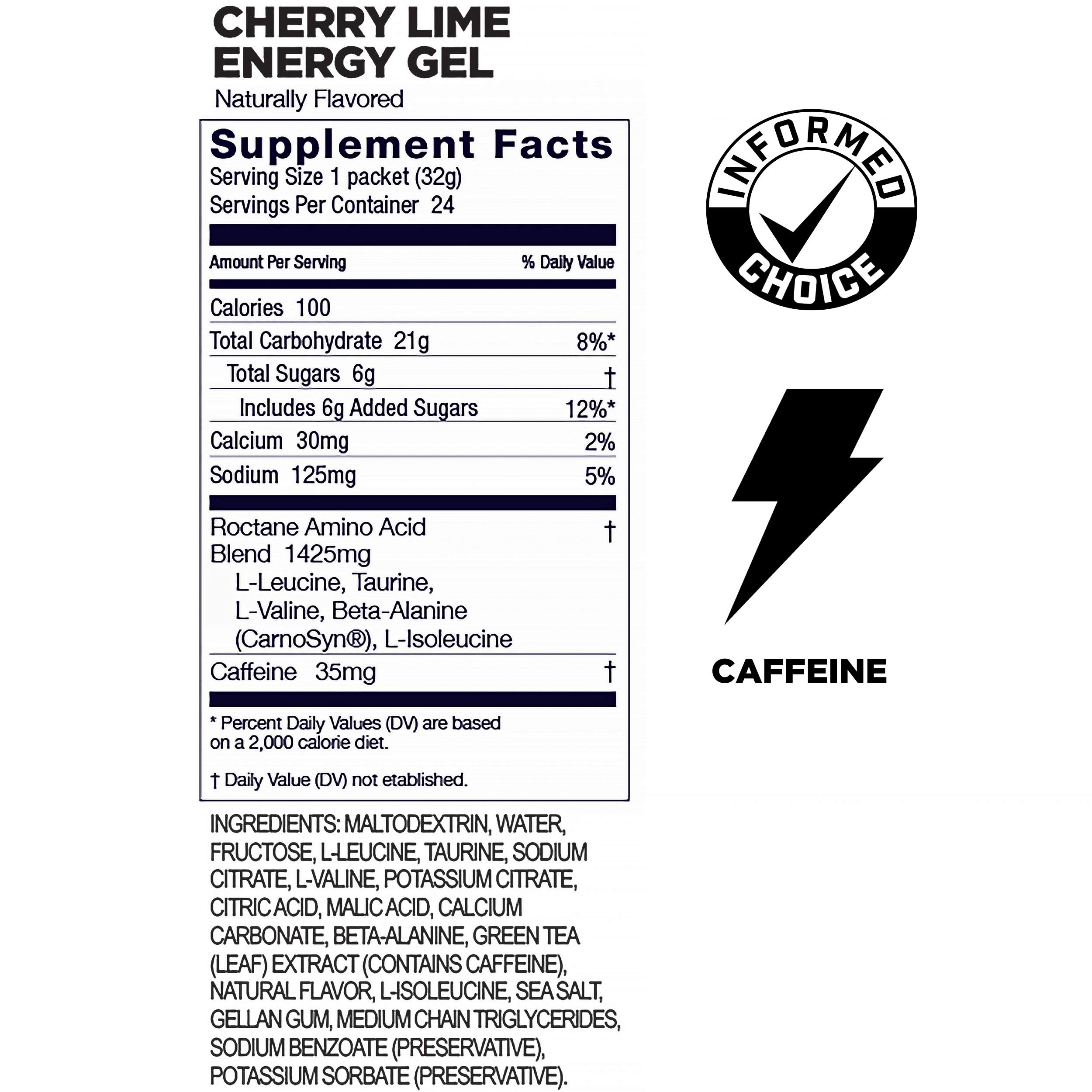 GU Energy Roctane Ultra Endurance Energy Gel, Vegan, Gluten-Free, Kosher, and Dairy-Free On-The-Go Sports Nutrition for Running, Biking, Hiking or Skiing, 24-Count, Cherry Lime