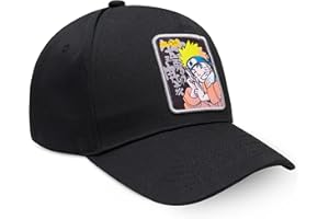 Naruto Boys Cap Summer Holiday Essentials Adjustable Strap Peaked Baseball Cap Boys and Teenagers Breathable Cotton Kids Sun Hat Anime Gifts for Boys Black