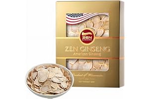 ZEN GINSENG American Wisconsin Ginseng Slices — Improved Energy, Performance, & Mental Health for Men & Women (4 Oz. (Pack of 1))