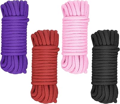 metagio 4 Pack Cotton Rope 8MM Thick 10M Roll All Purpose Soft Twisted Knot