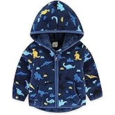 Feidoog Toddler Fleece Jacket Baby Boys Girls Hooded Zipper Long Sleeve Thick Warm Outerwear