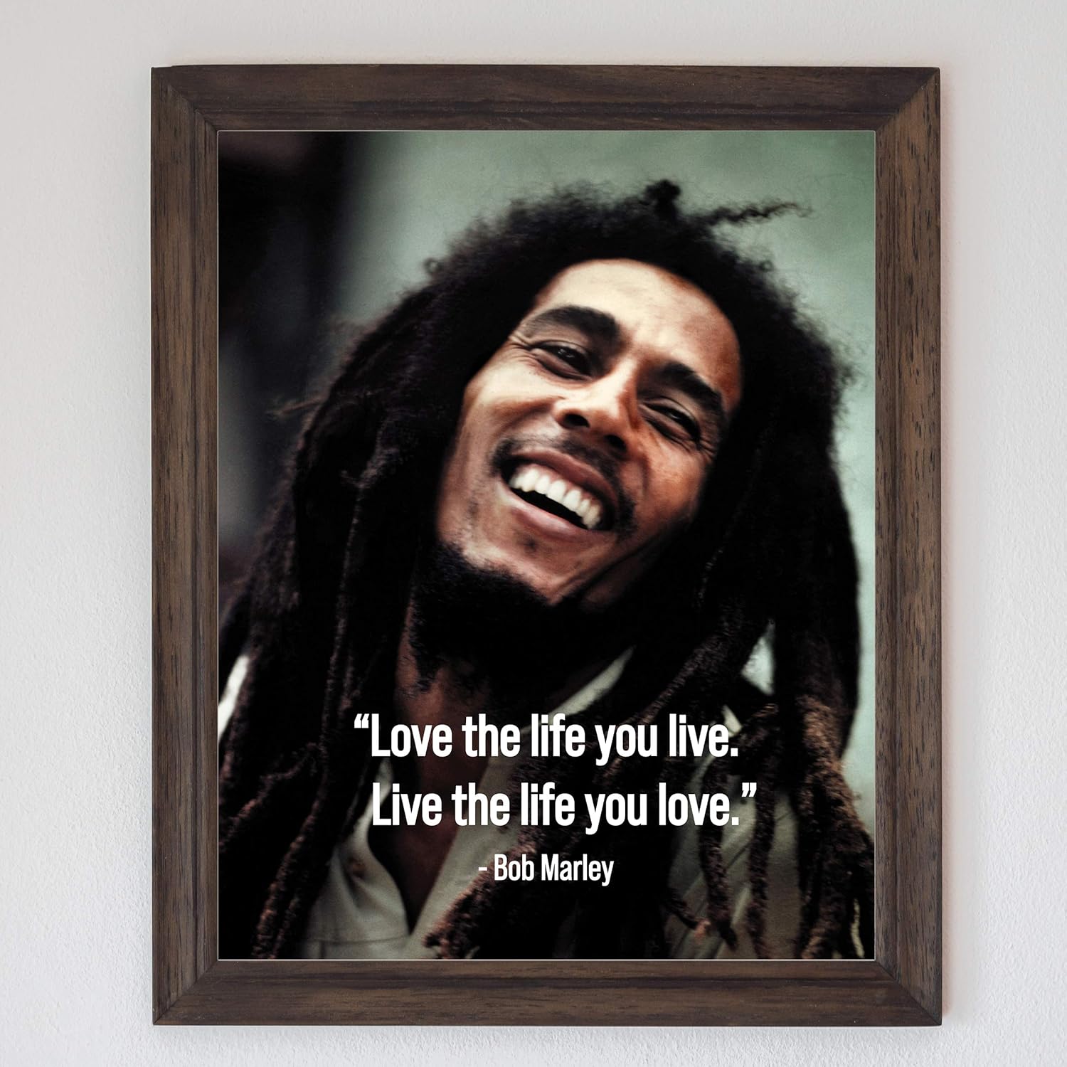 Amazon Com Bob Marley Love The Life You Live 8 X 10 Inspirational Quotes Wall Art Vintage Silhouette Photo Print Ready To Frame Perfect Home Office Bar Dorm Man Cave Decor Great Motivational Gift Handmade
