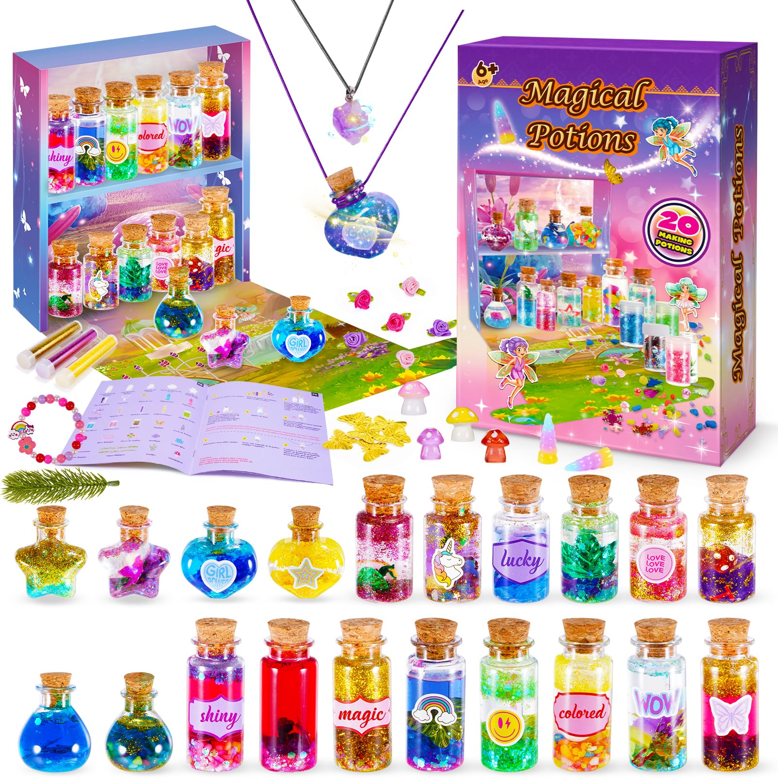 Veopoko Potion Making Kit Children, Gifts for 6 7 8 9 10 Year Olds Girls Fairy Toys Potions Kits for Kids Girls Toys Age 6 7 8 9 10 Crafts Kits for Kids 7-9 Best Easter Fairy Gifts Potions — image 1